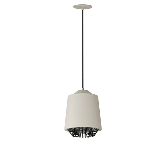 Phoenix 9" LED Pendant Gray/Black by ET2