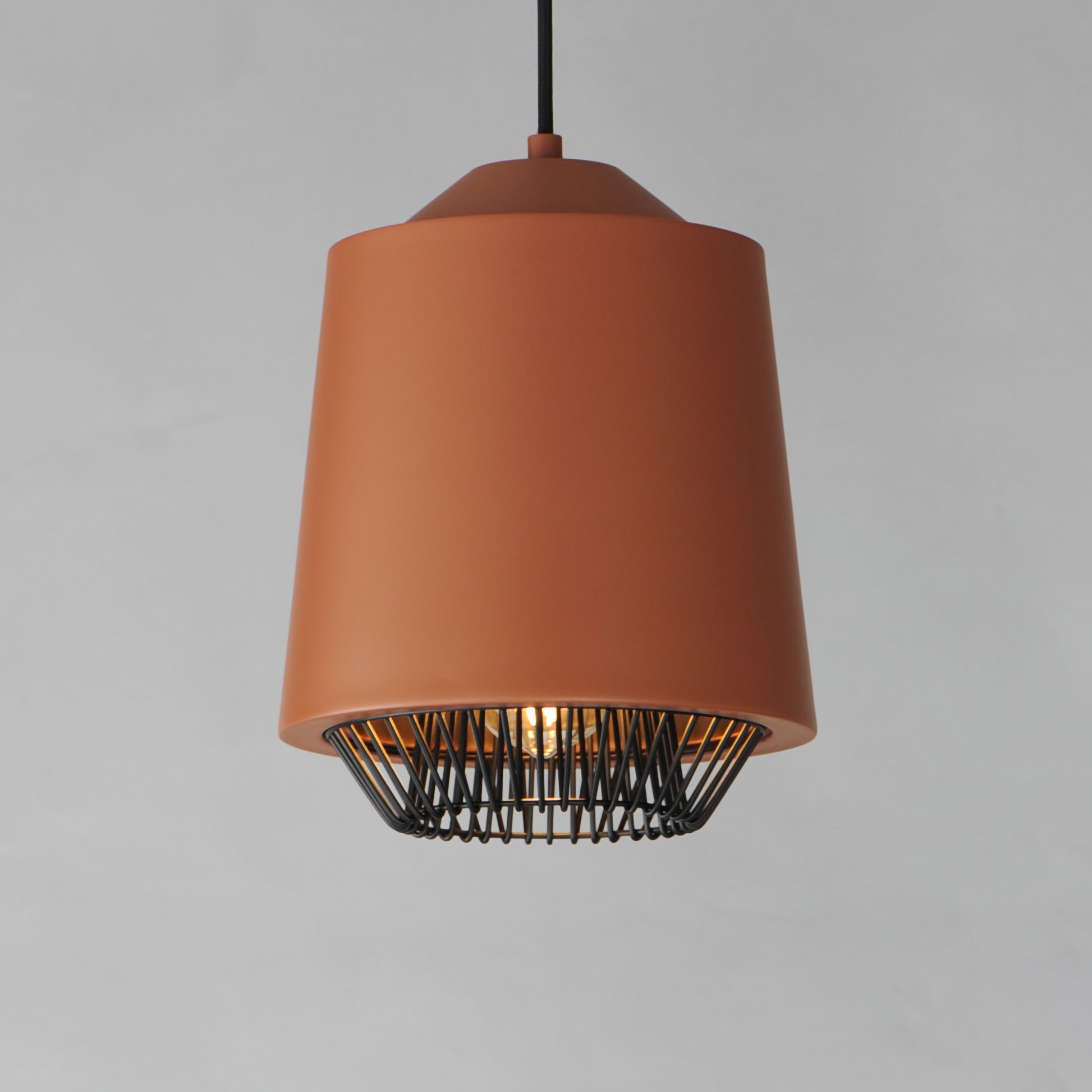 Phoenix 9" LED Pendant Brick/Black by ET2