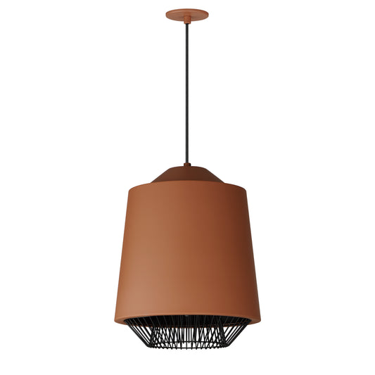Phoenix 16" LED Pendant Brick/Black by ET2
