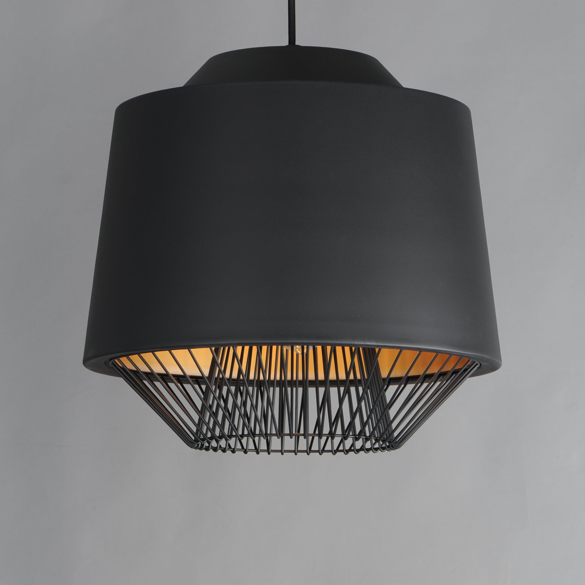 Phoenix 18.5" LED Pendant Black/Gold by ET2