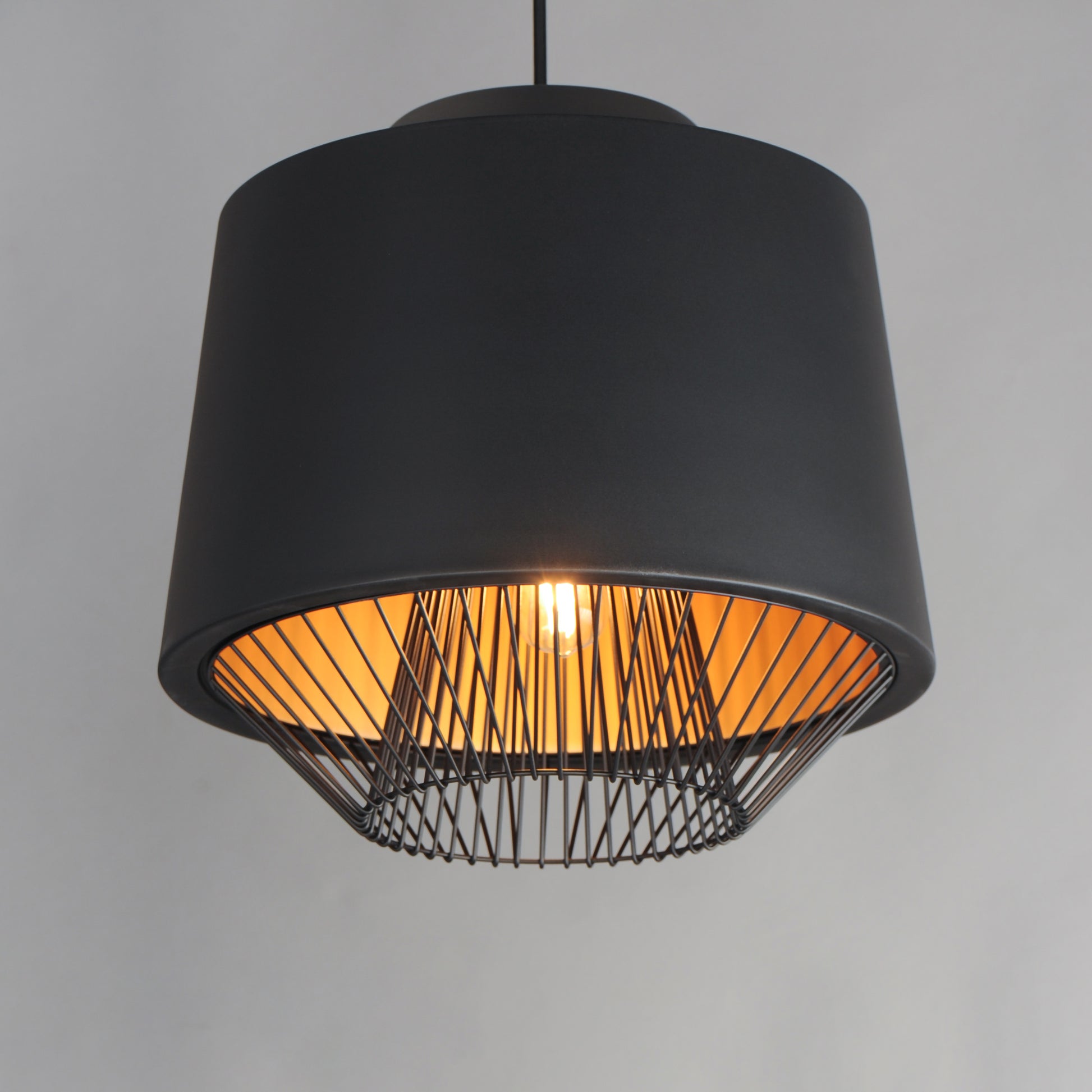 Phoenix 18.5" LED Pendant Black/Gold by ET2