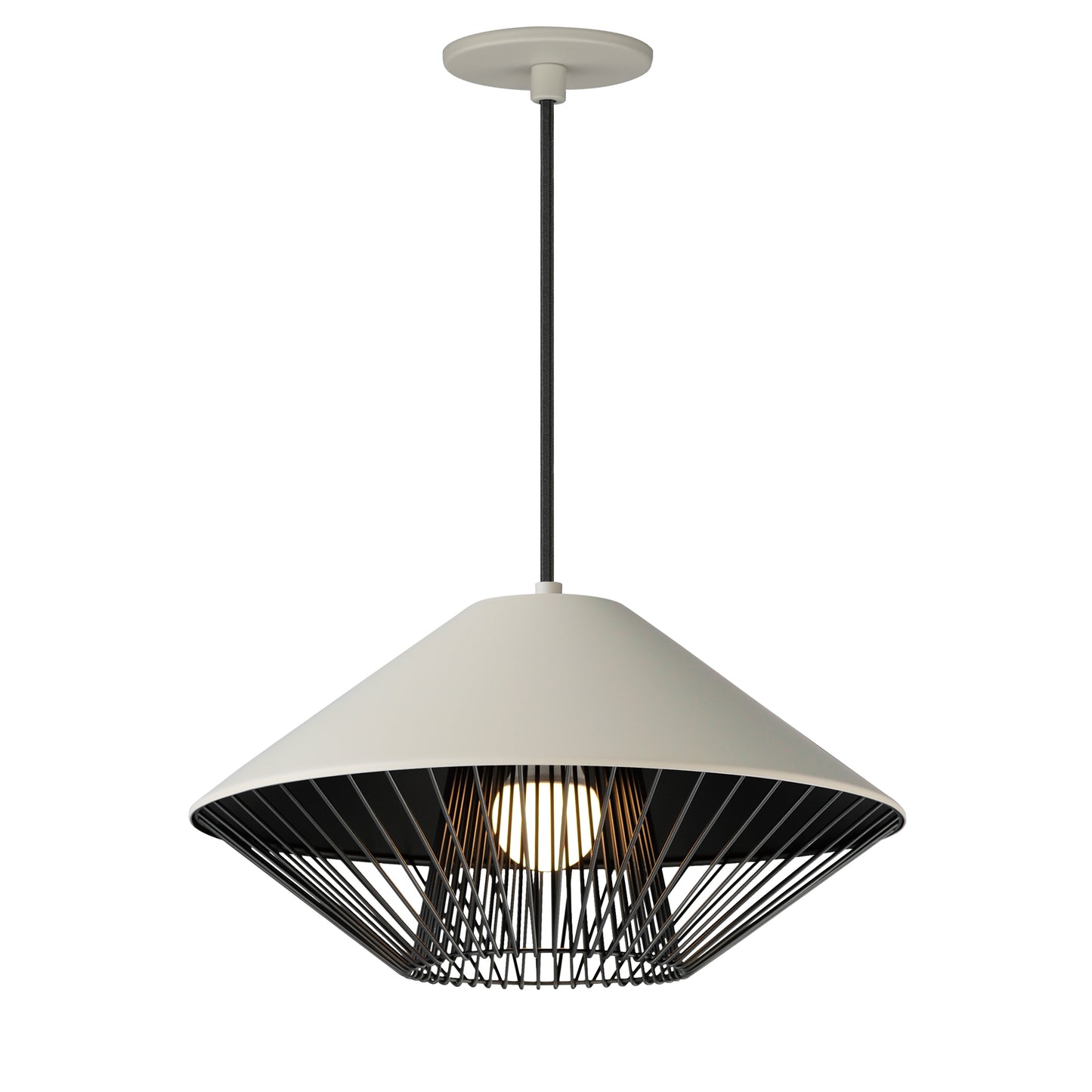 Phoenix 16" LED Pendant Gray/Black by ET2