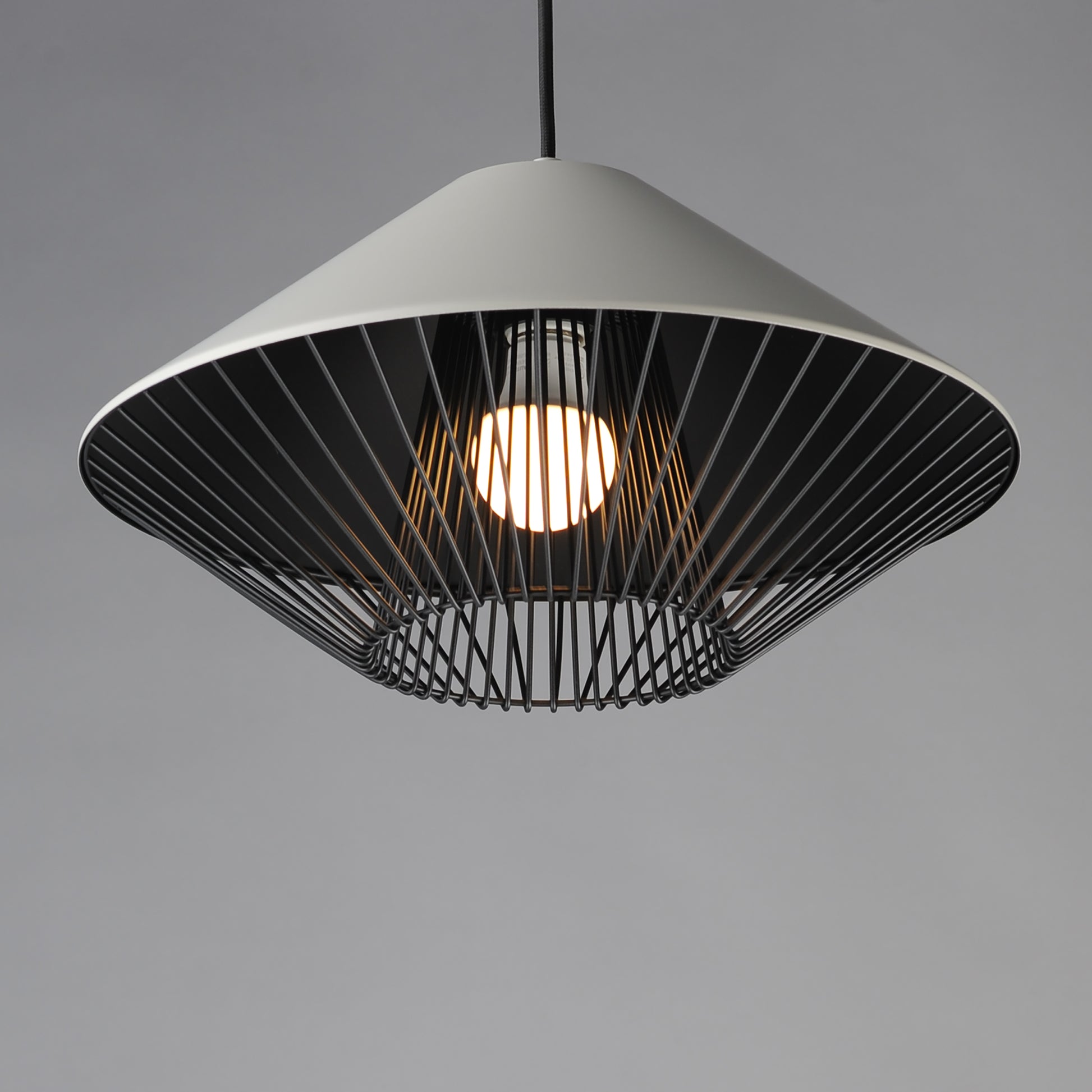 Phoenix 16" LED Pendant Gray/Black by ET2