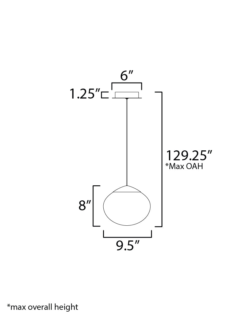 Nimbus LED Pendant Black by ET2