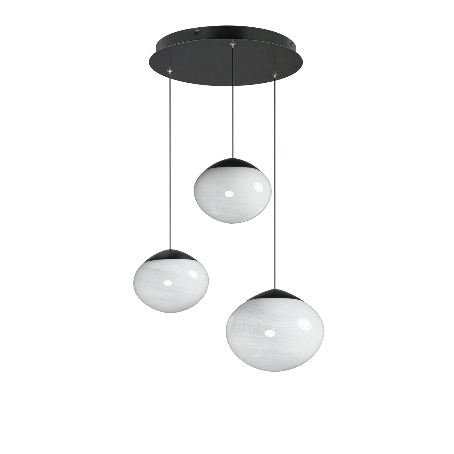 Nimbus LED 3-Light Pendant Black by ET2