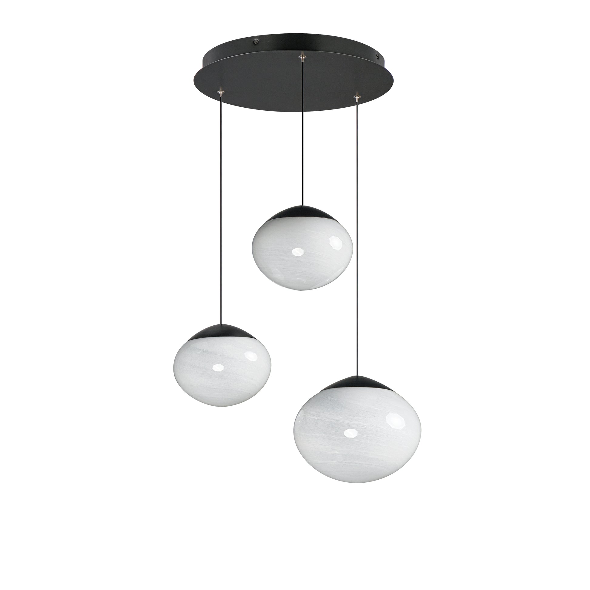 Nimbus LED 3-Light Pendant Black by ET2