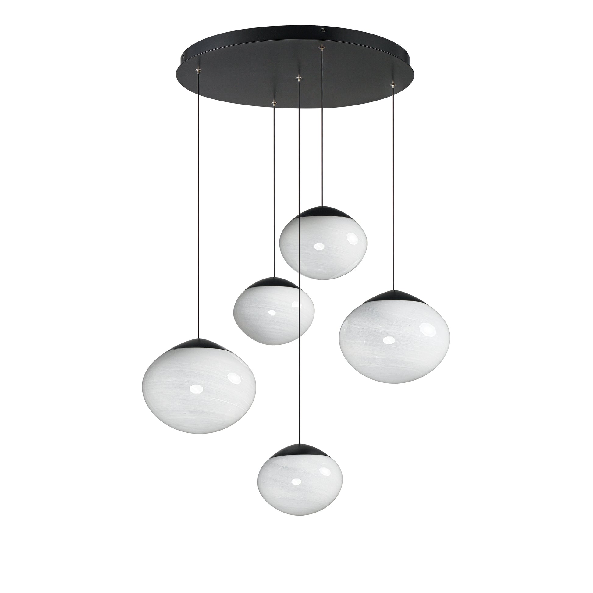 Nimbus LED 5-Light Pendant Black by ET2