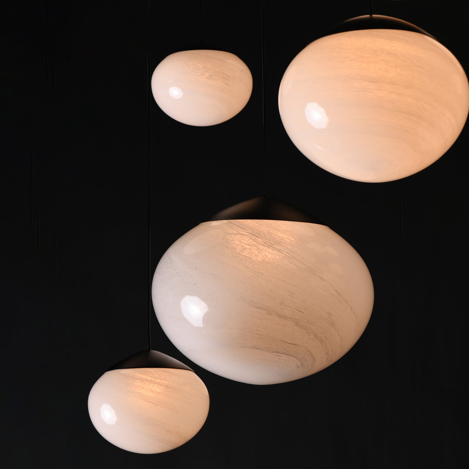 Nimbus LED 5-Light Pendant Black by ET2