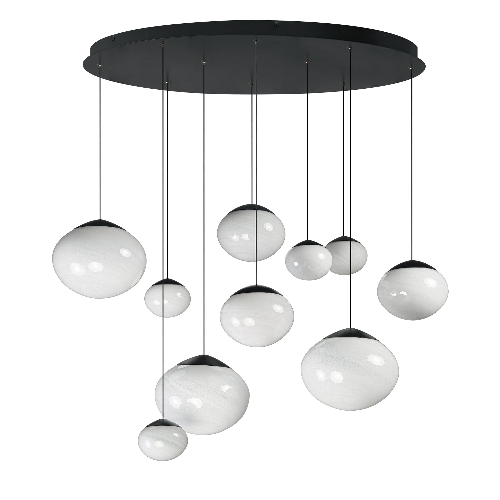 Nimbus LED 10-Light Pendant Black by ET2