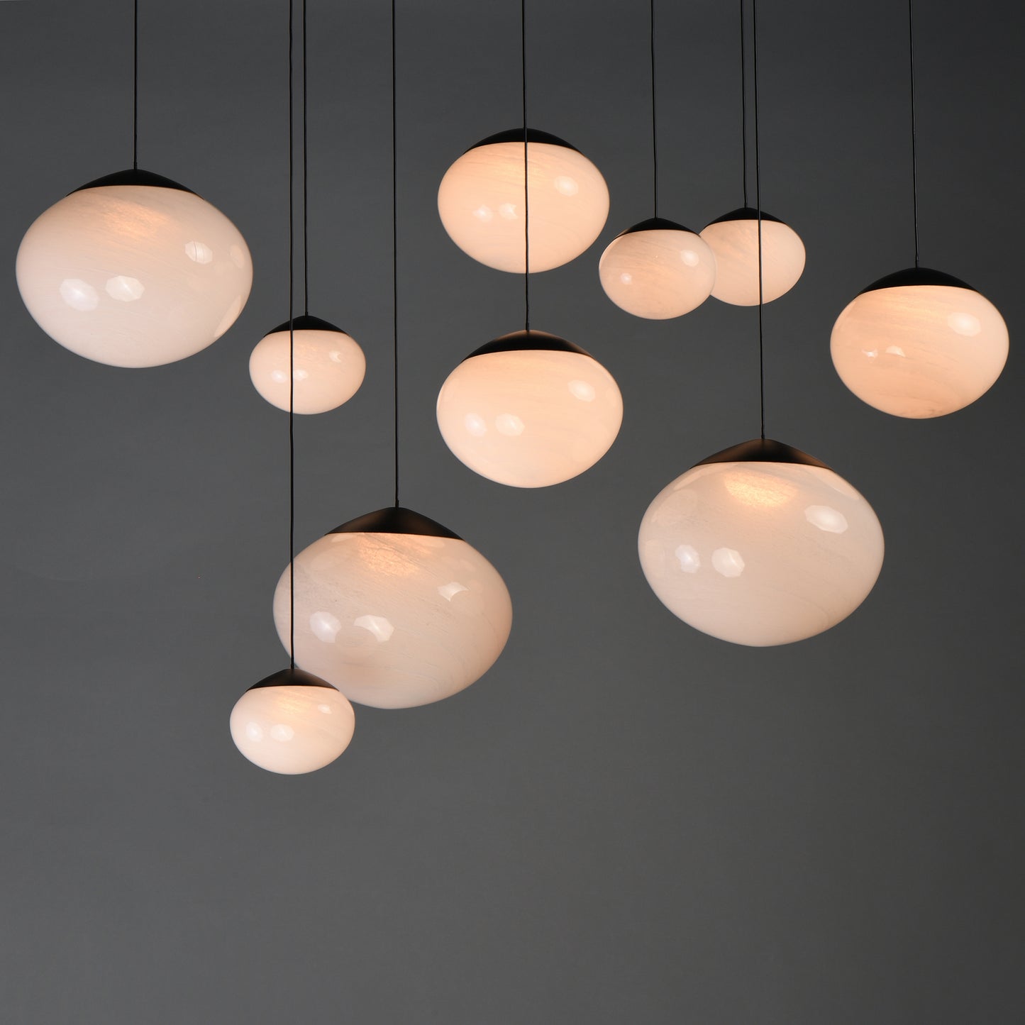 Nimbus LED 10-Light Pendant Black by ET2