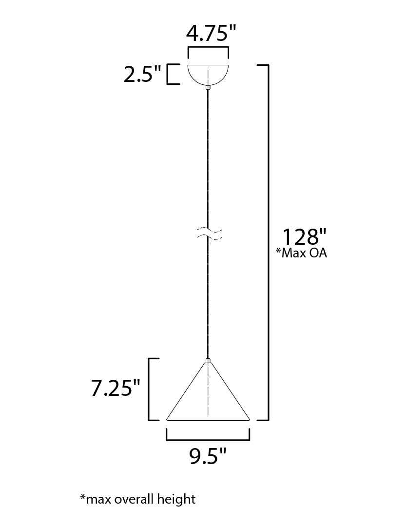 Abyss LED Pendant Black by ET2