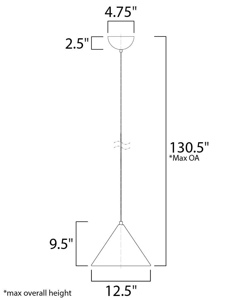 Abyss LED Pendant Black by ET2