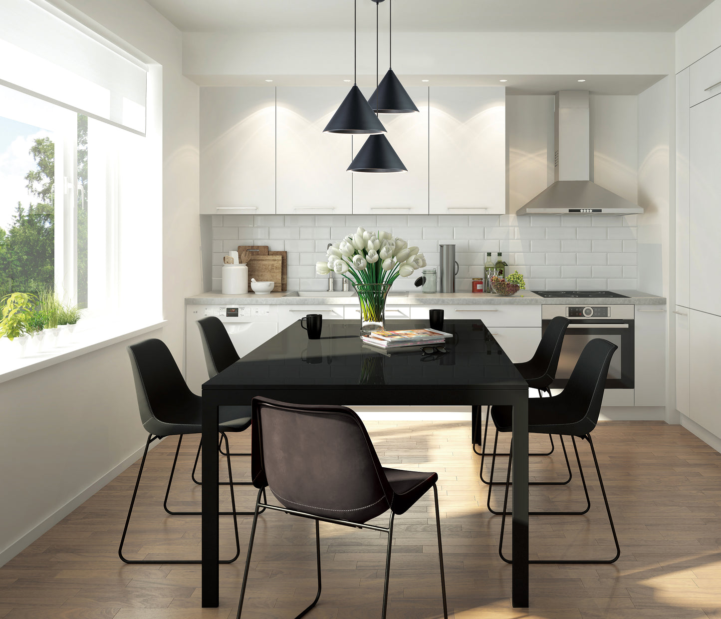 Abyss LED Pendant Matte White by ET2
