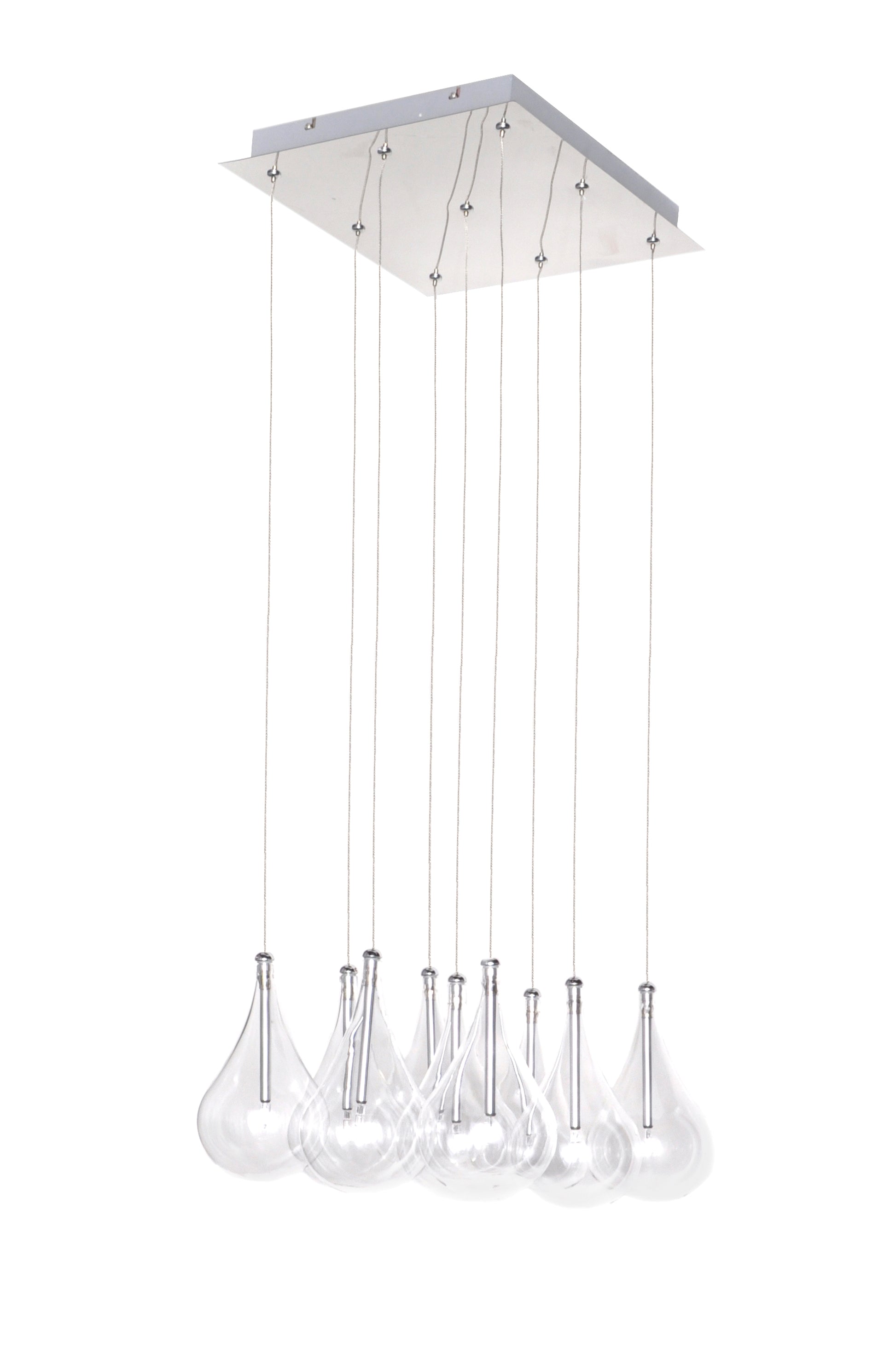 Larmes 9-Light Pendant Polished Chrome by ET2