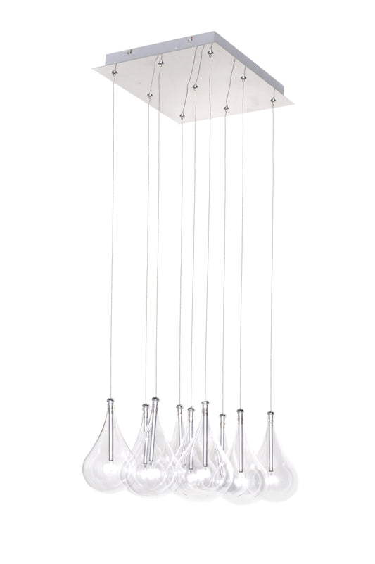 Larmes 9-Light Pendant Polished Chrome by ET2