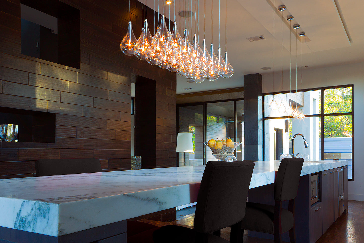 Larmes 24-Light Pendant Polished Chrome by ET2