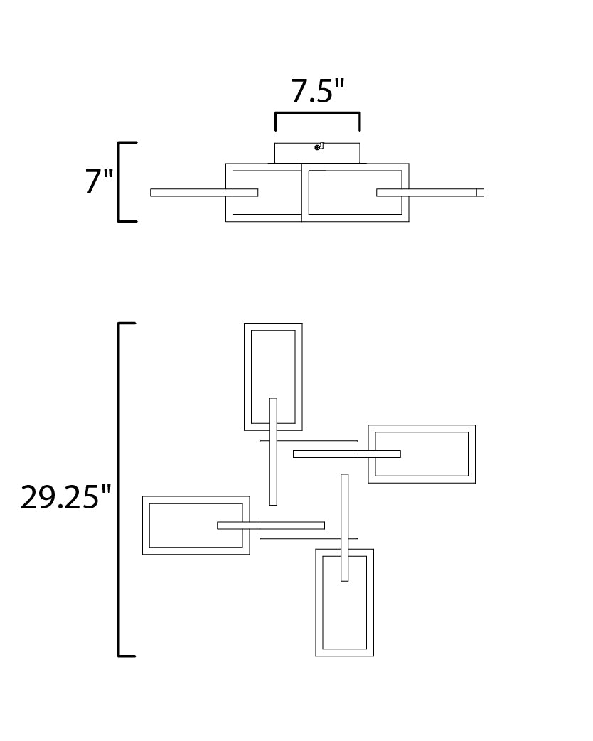 Link LED Flush Mount Satin Nickel by ET2