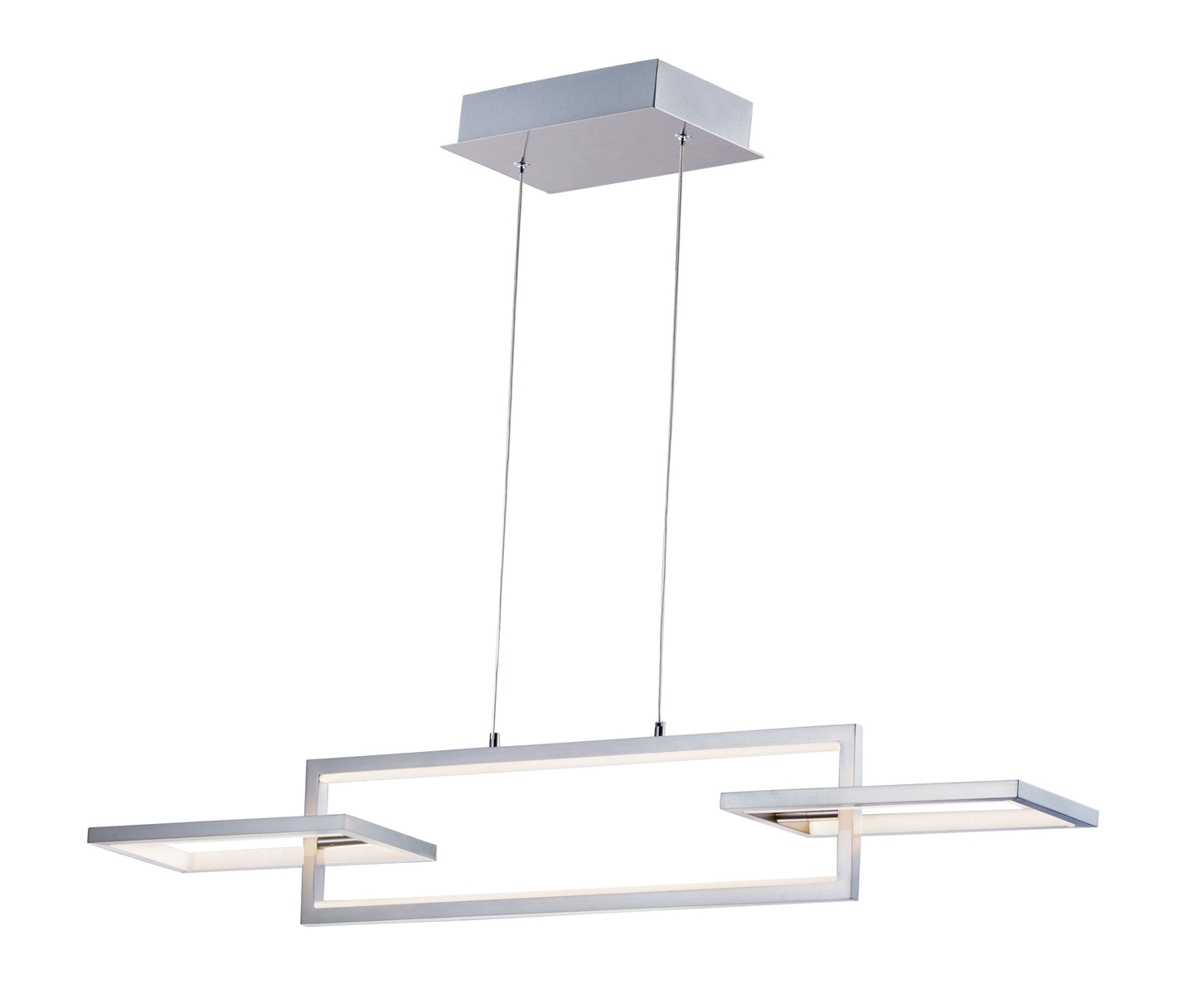 Link 3-Light LED Linear Pendant Satin Nickel by ET2