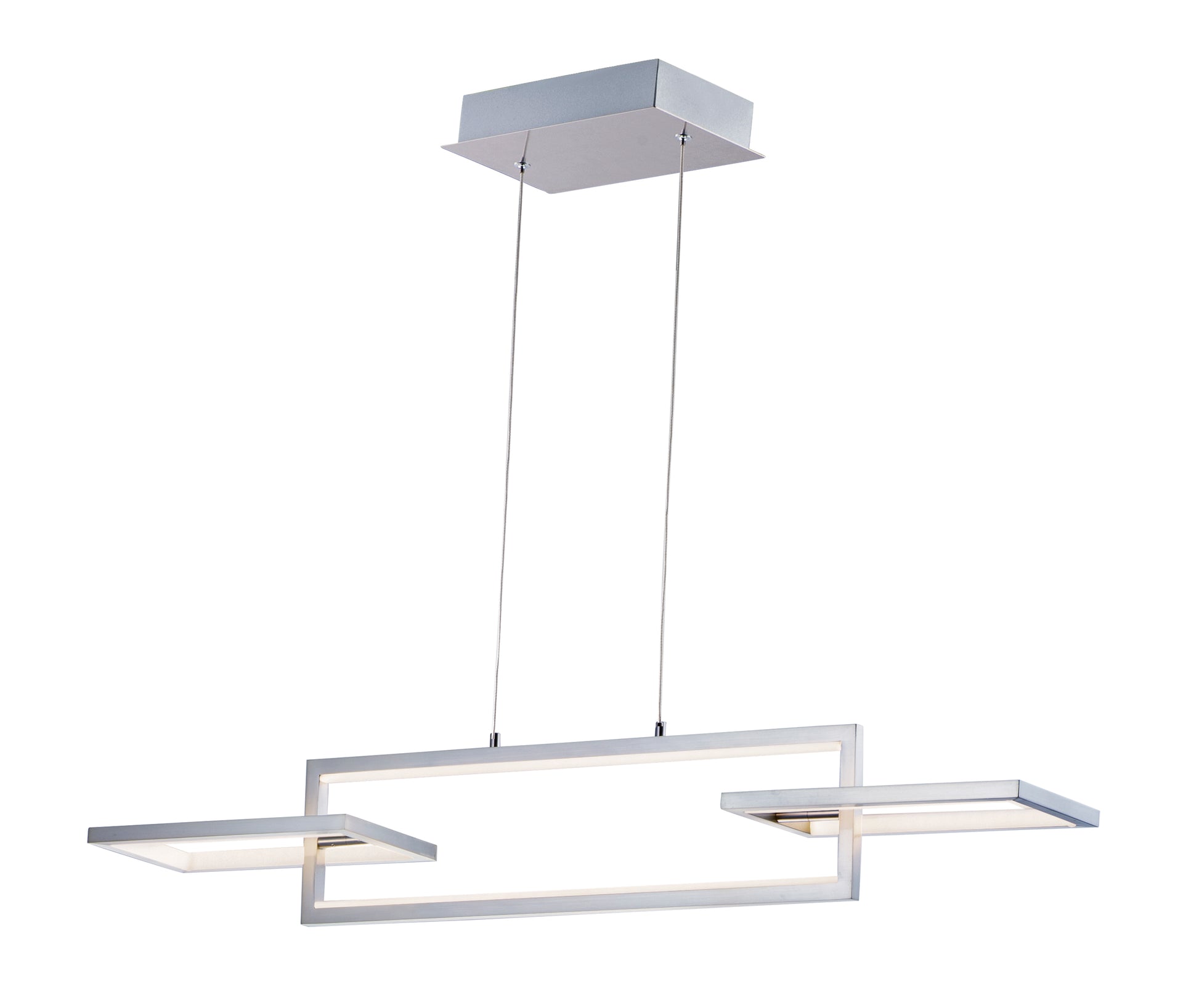 Link 3-Light LED Linear Pendant Satin Nickel by ET2