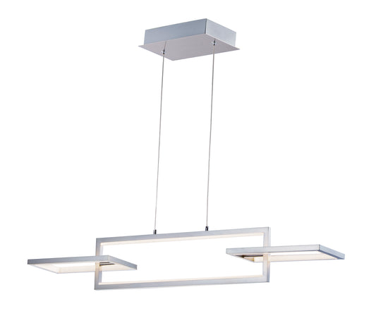 Link 3-Light LED Linear Pendant Satin Nickel by ET2