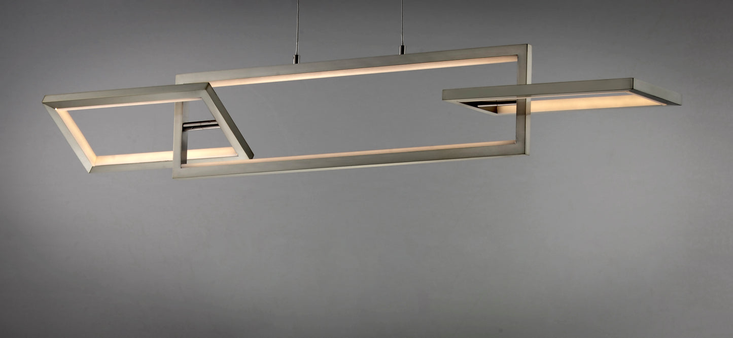 Link 3-Light LED Linear Pendant Satin Nickel by ET2