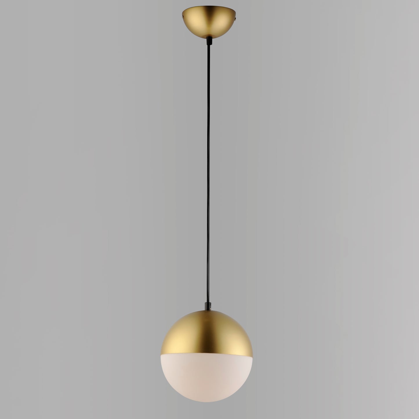 Half Moon Medium LED Pendant Metallic Gold by ET2
