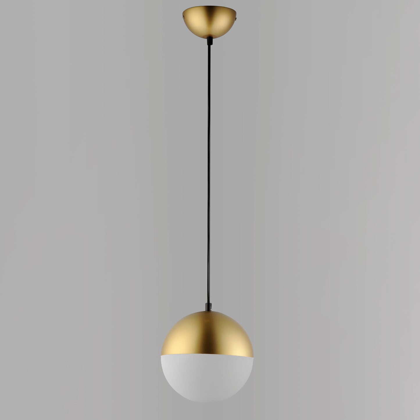 Half Moon Medium LED Pendant Metallic Gold by ET2