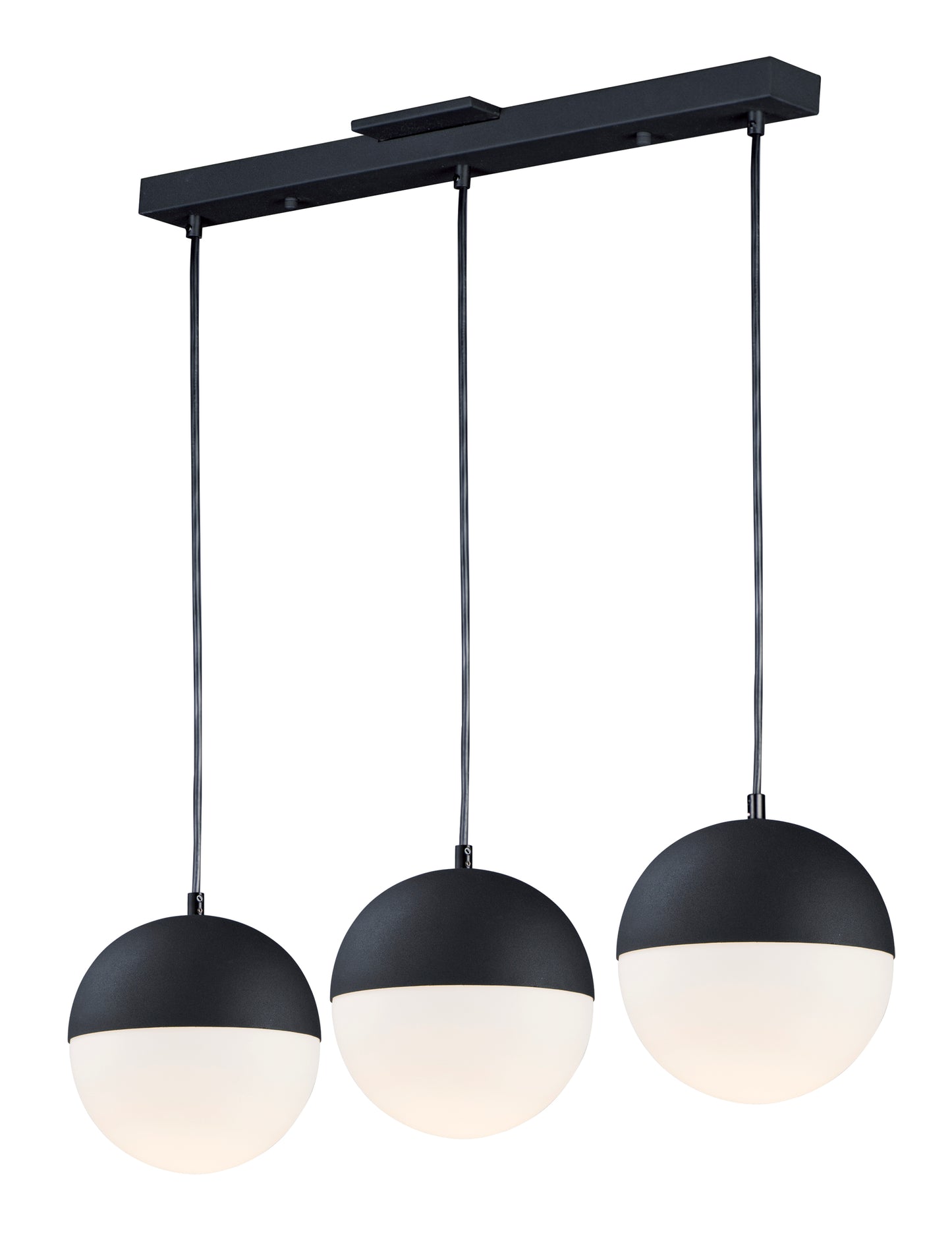 Half Moon 3-Light LED Pendant Black by ET2