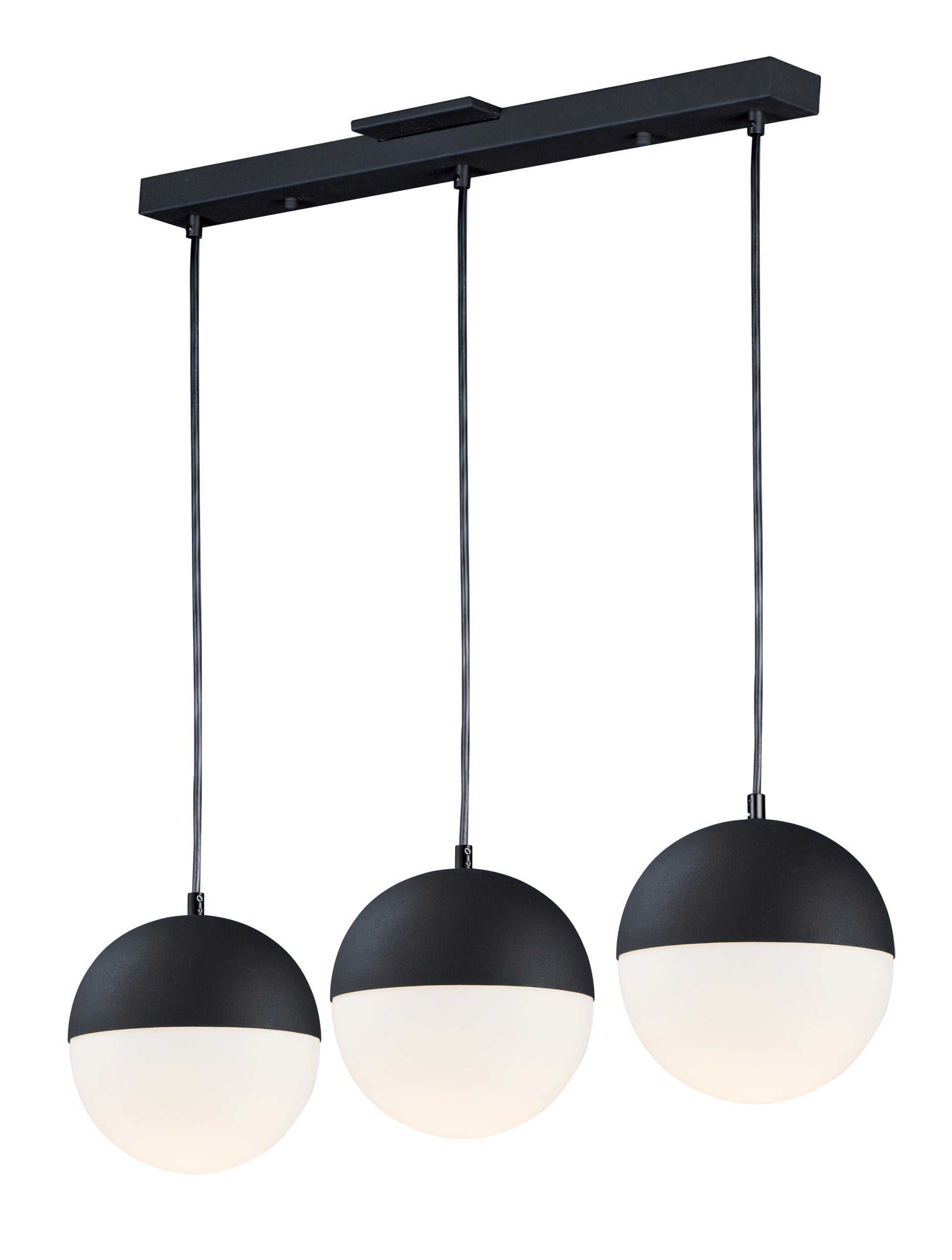 Half Moon 3-Light LED Pendant Black by ET2