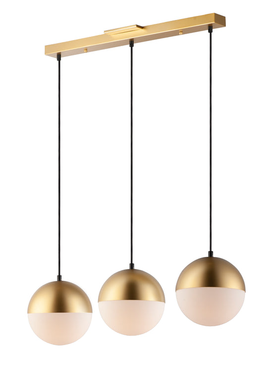 Half Moon 3-Light LED Pendant Metallic Gold by ET2