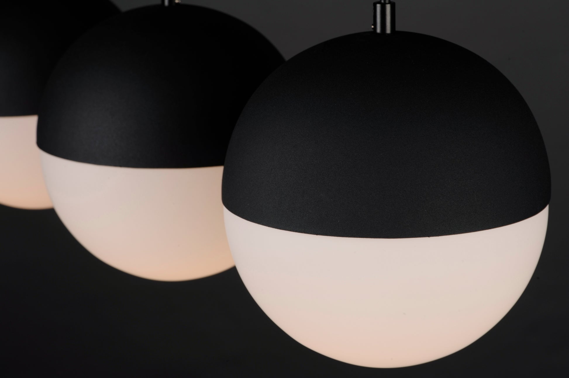 Half Moon 3-Light LED Pendant Black by ET2