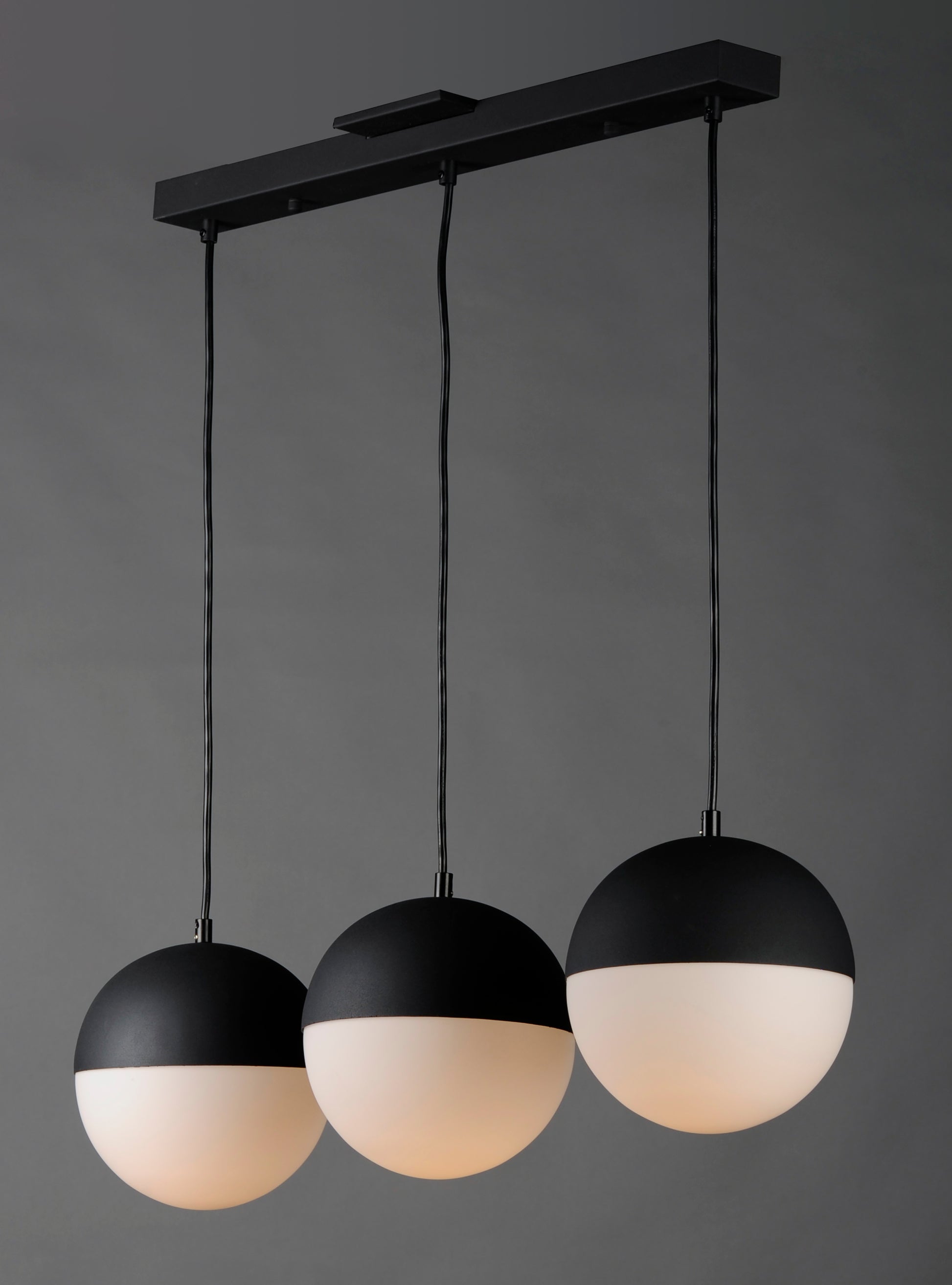 Half Moon 3-Light LED Pendant Black by ET2