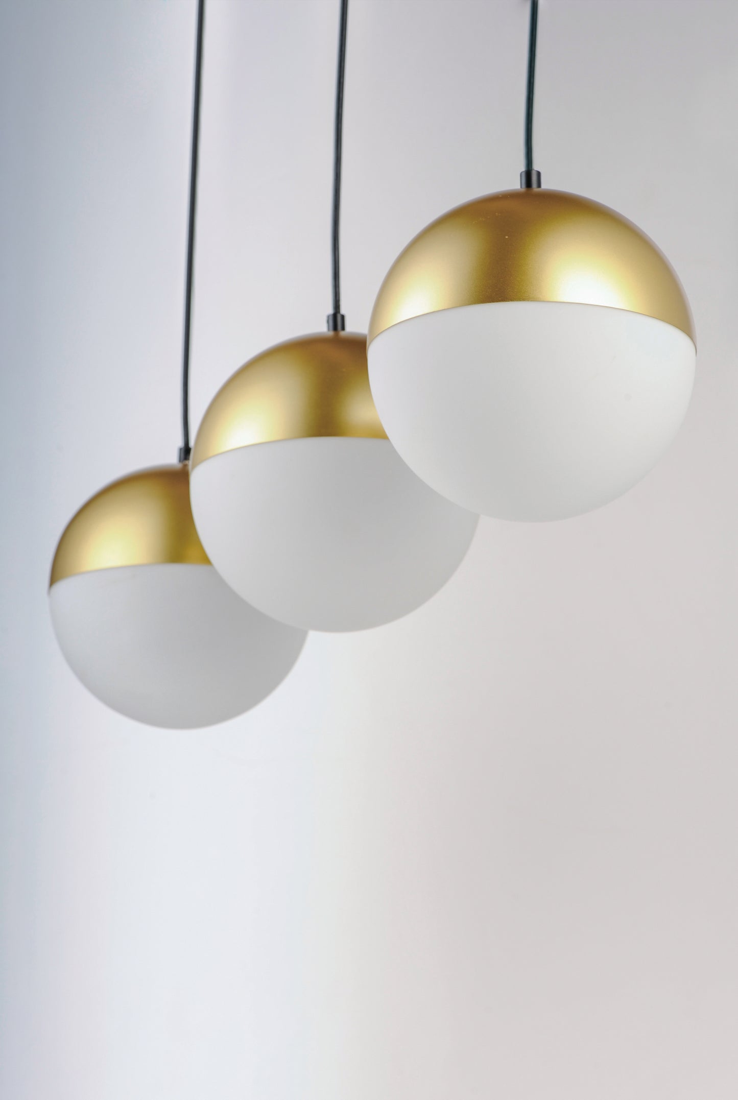Half Moon 3-Light LED Pendant Metallic Gold by ET2