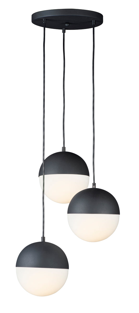 Half Moon 3-Light LED Pendant Black by ET2