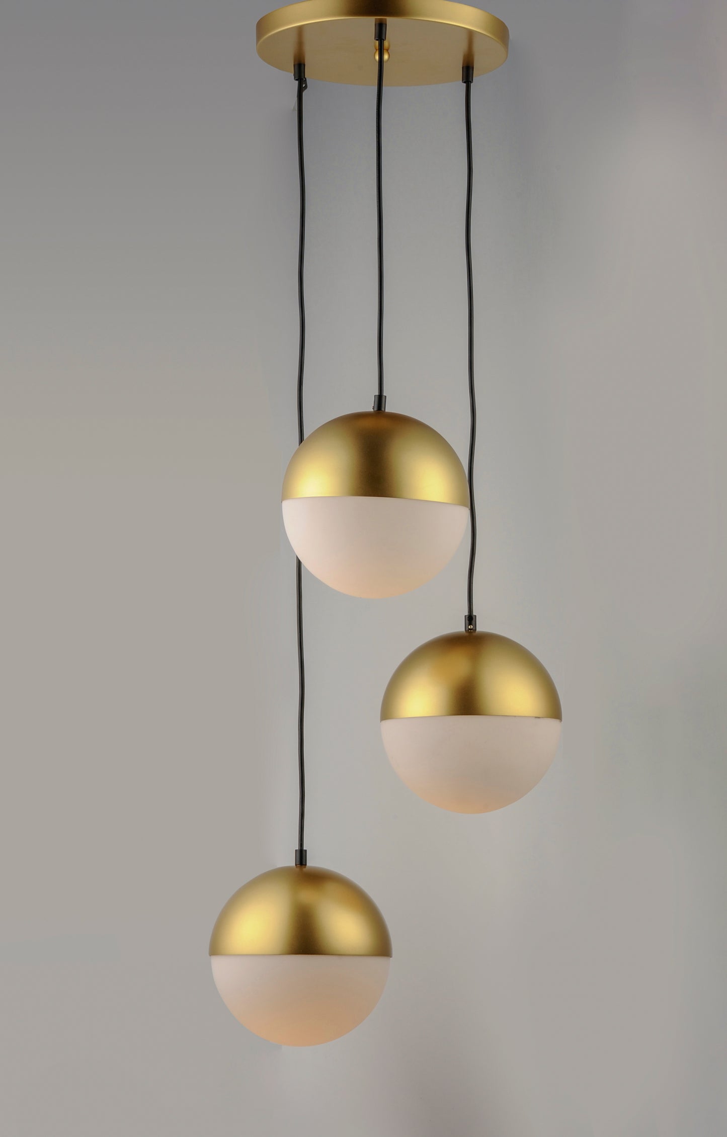 Half Moon 3-Light LED Pendant Metallic Gold by ET2