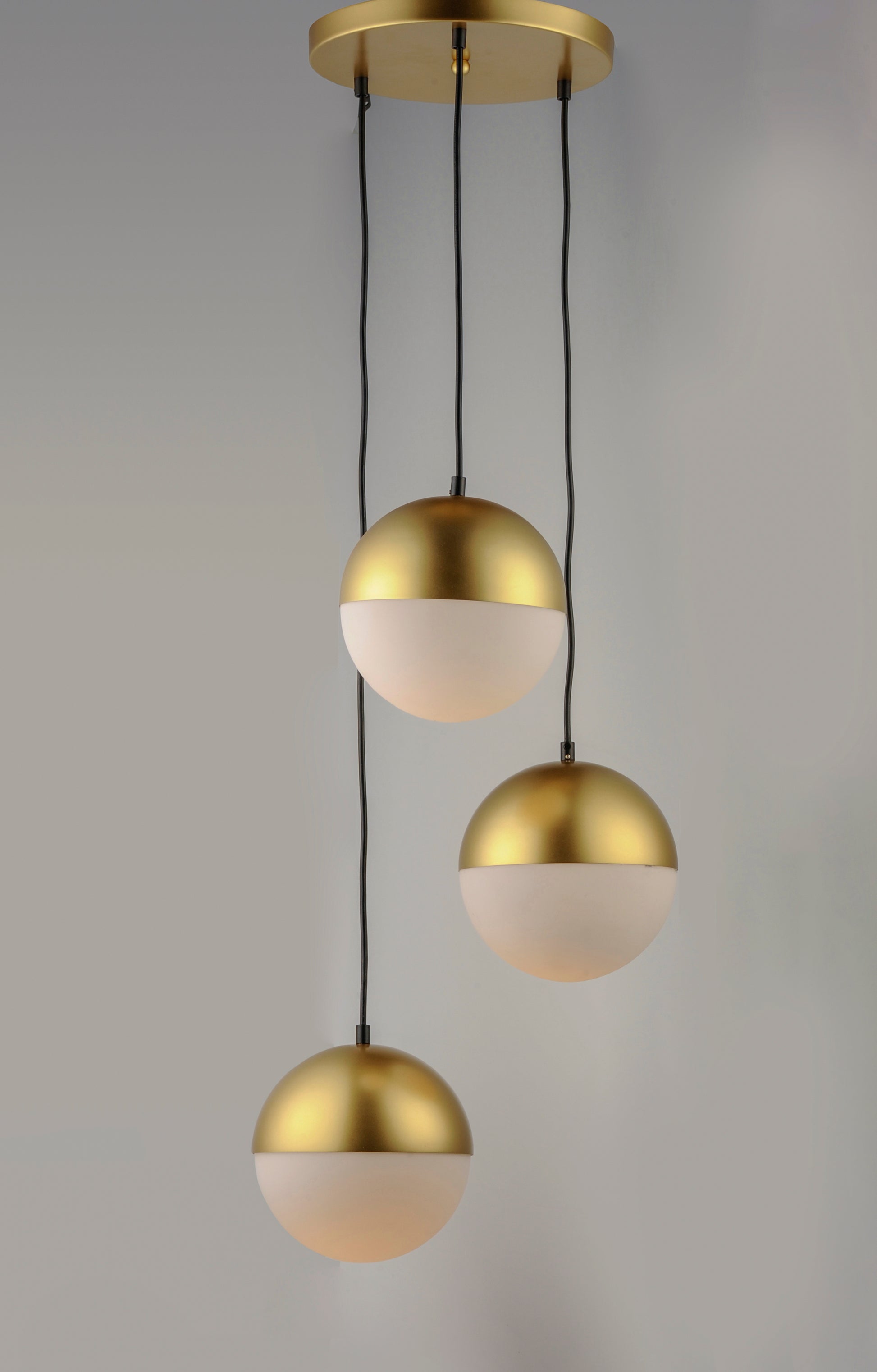 Half Moon 3-Light LED Pendant Metallic Gold by ET2