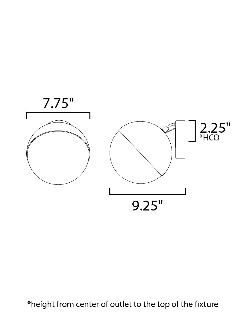 Half Moon LED Wall Sconce Metallic Gold by ET2