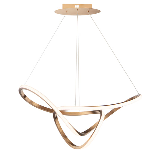 Perpetual 32" LED Pendant Brushed Champagne by ET2