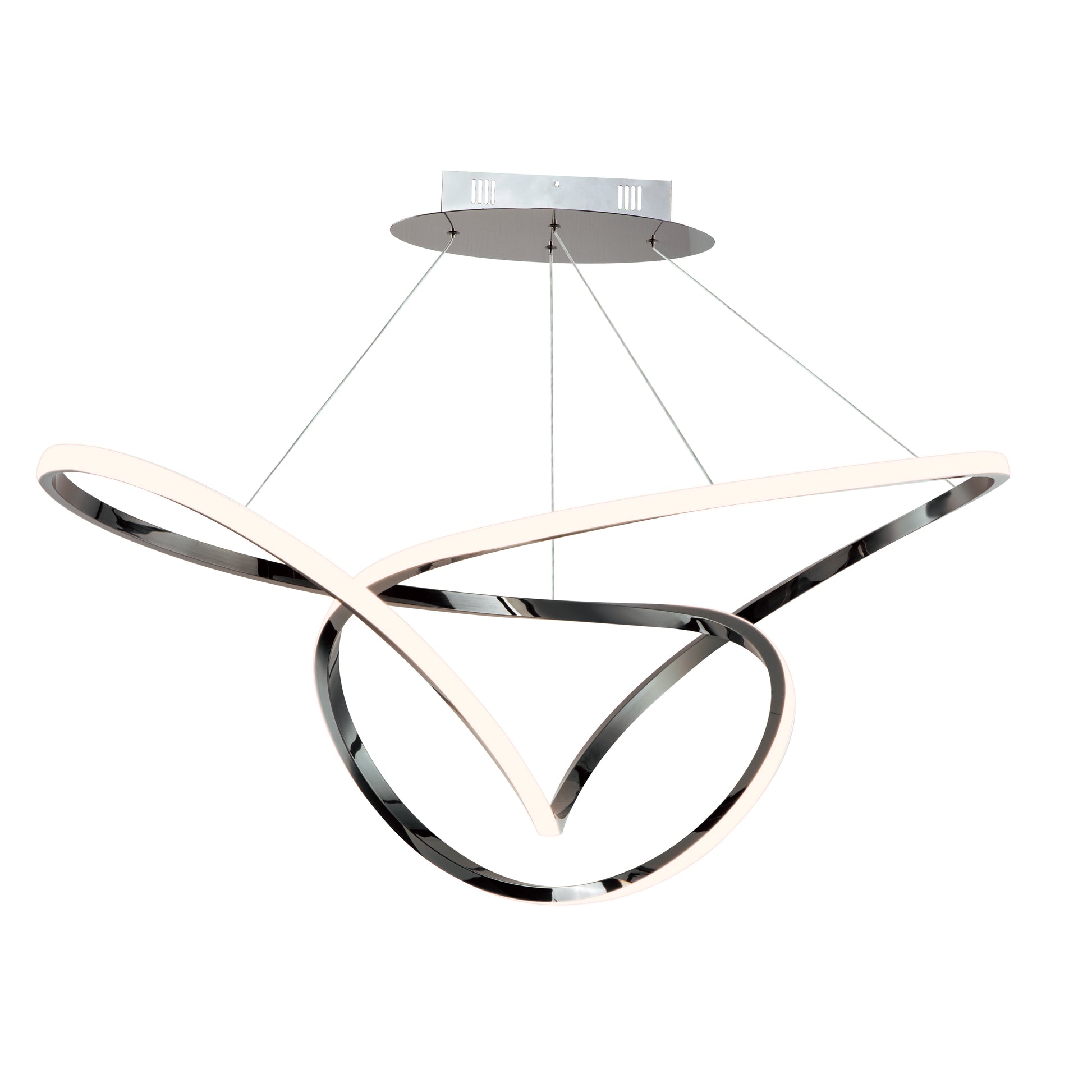 Perpetual 46" LED Pendant Black Chrome by ET2