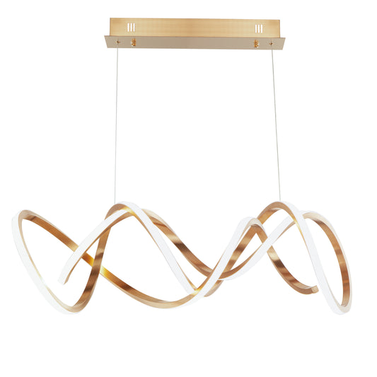 Signature LED Pendant Brushed Champagne by ET2