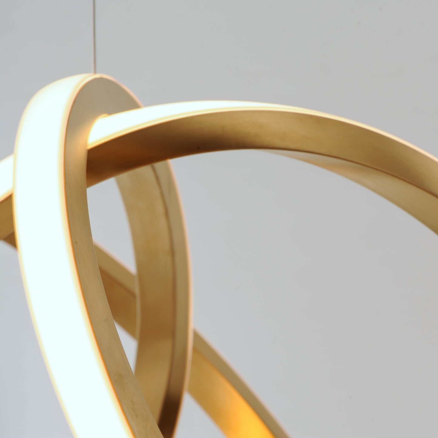 Signature LED Pendant Brushed Champagne by ET2