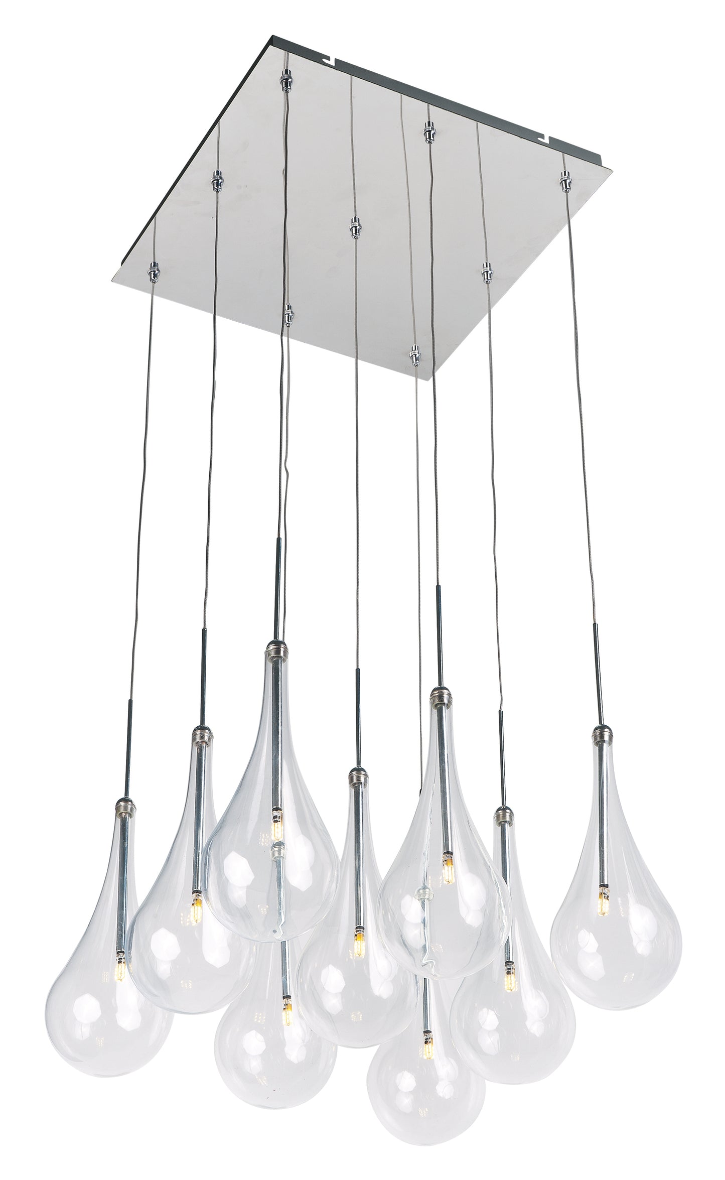 Larmes 9-Light LED Pendant Polished Chrome by ET2