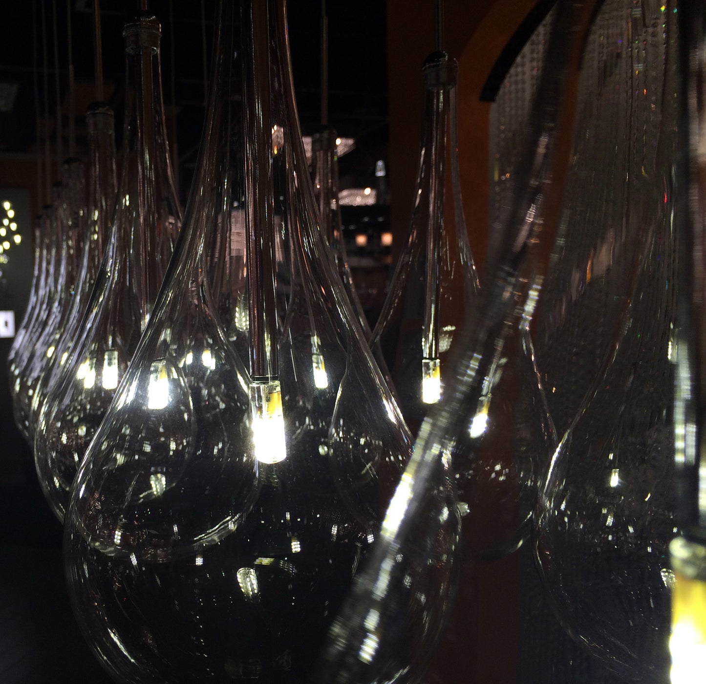Larmes 9-Light LED Pendant Polished Chrome by ET2