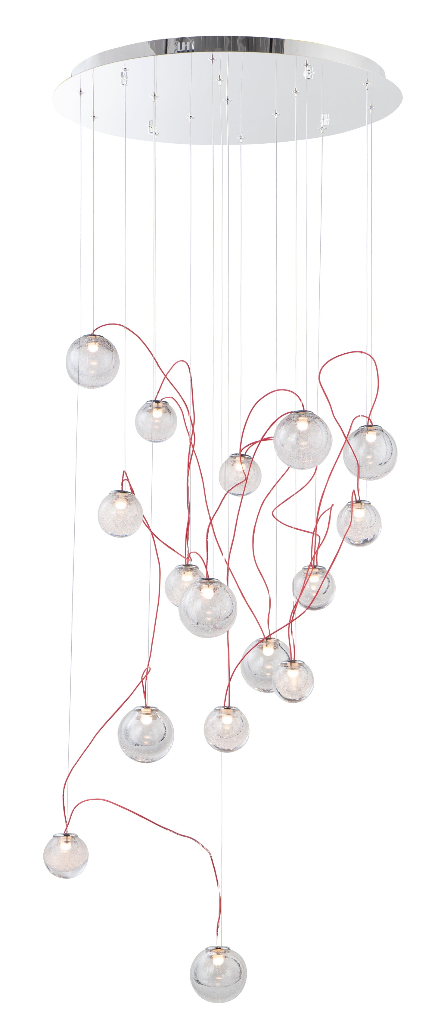 Bobble 16-Light LED Pendant Polished Chrome by ET2