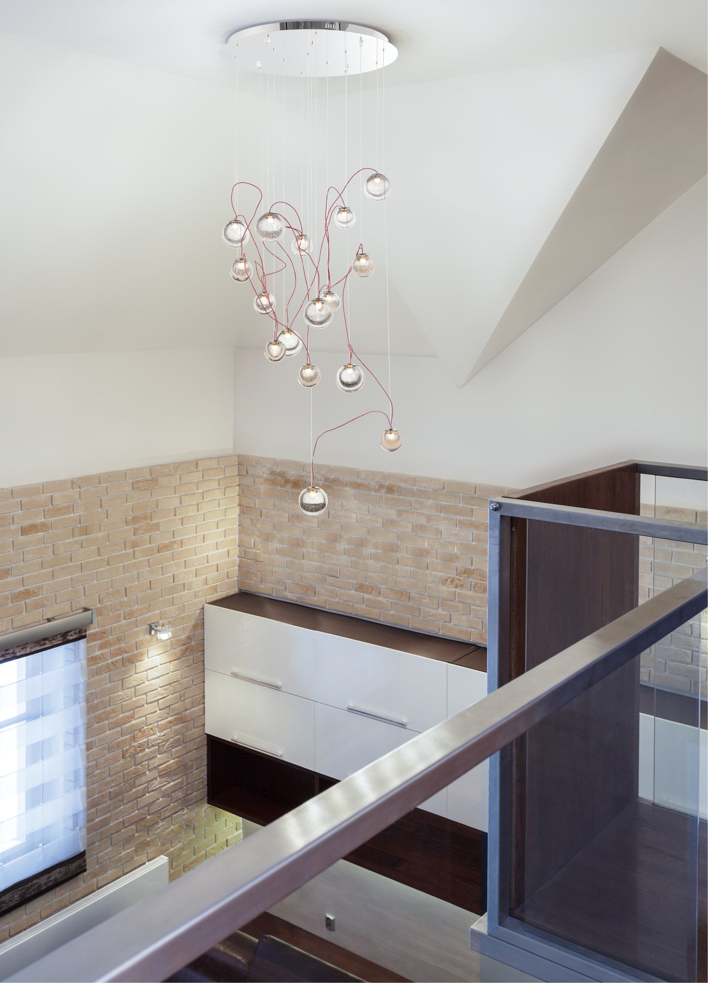 Bobble 16-Light LED Pendant Polished Chrome by ET2