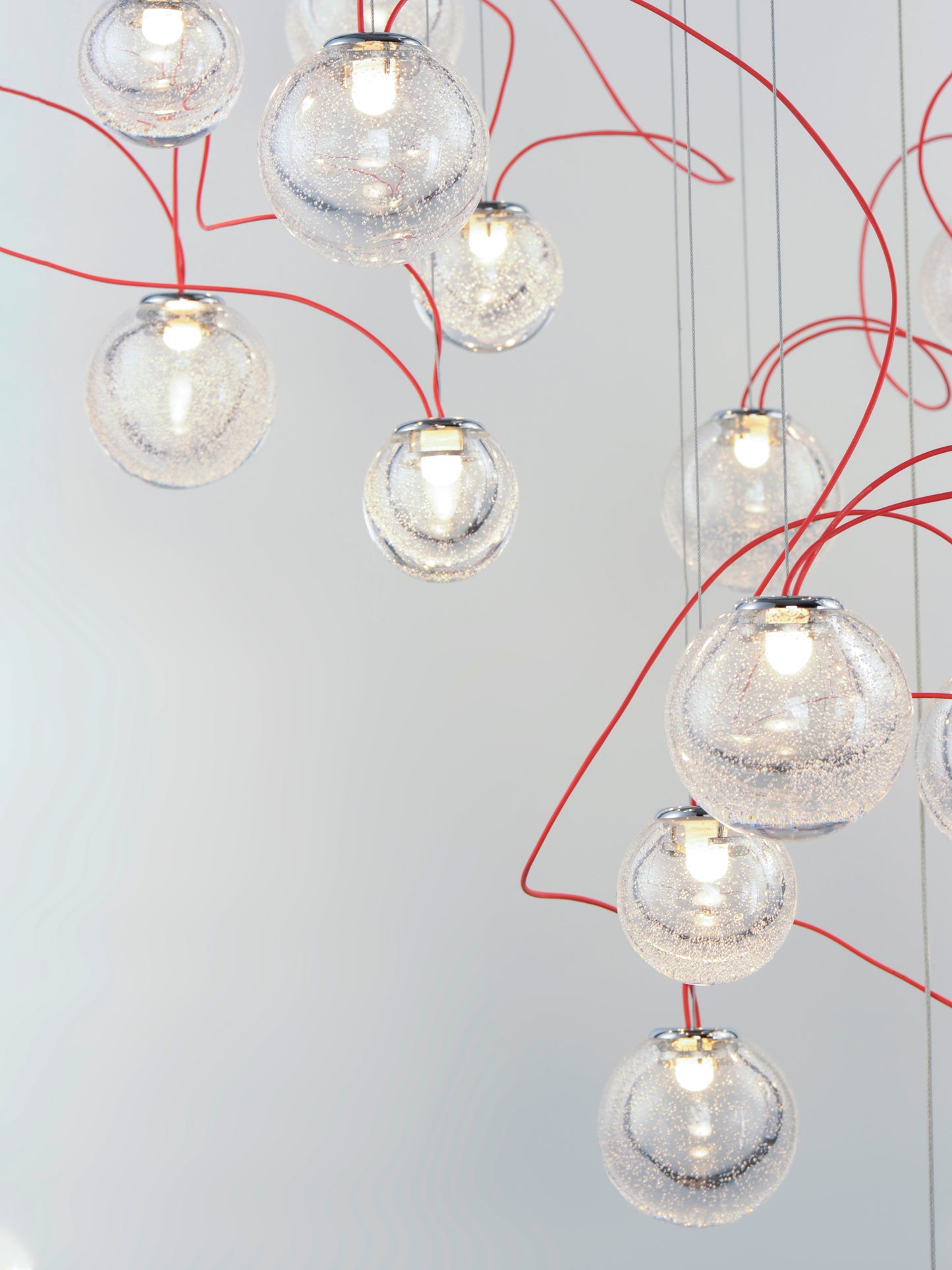 Bobble 16-Light LED Pendant Polished Chrome by ET2