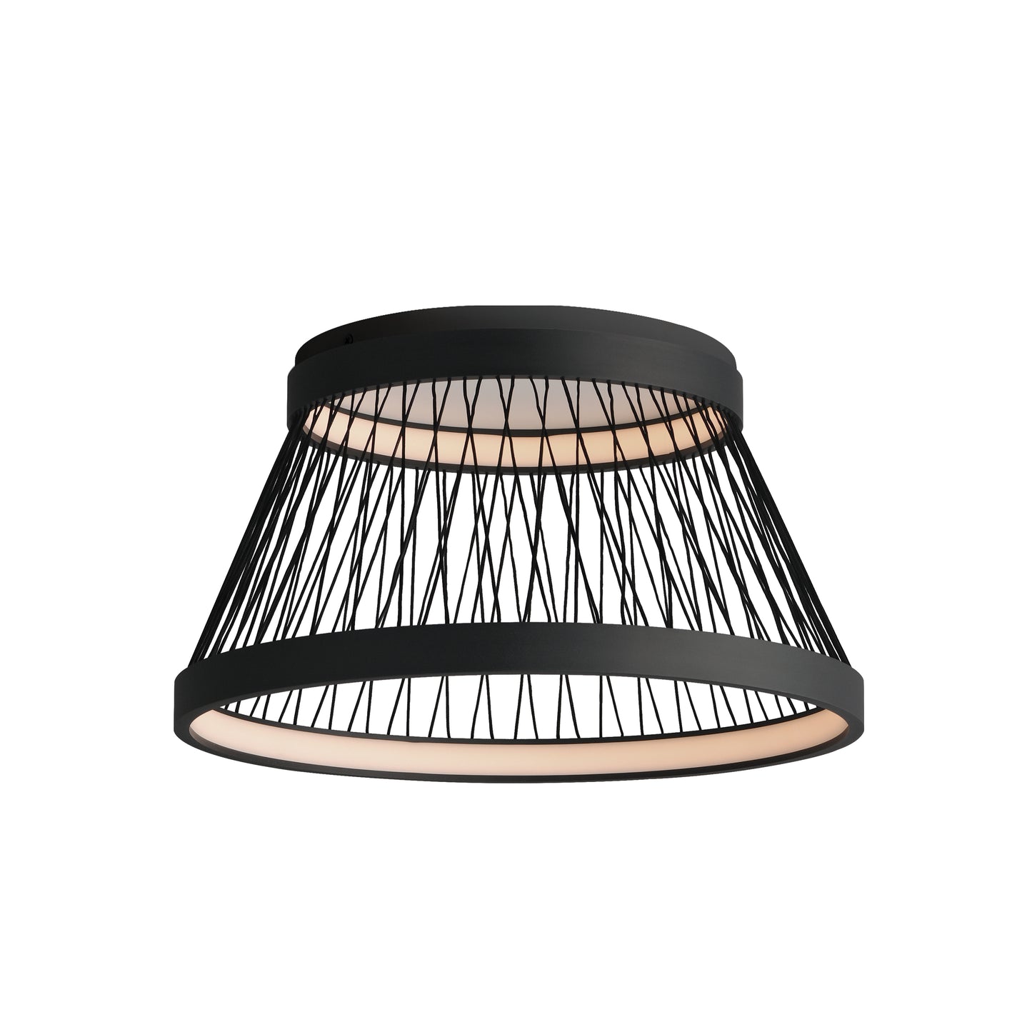 Loom 23" LED Flush Mount Black by ET2