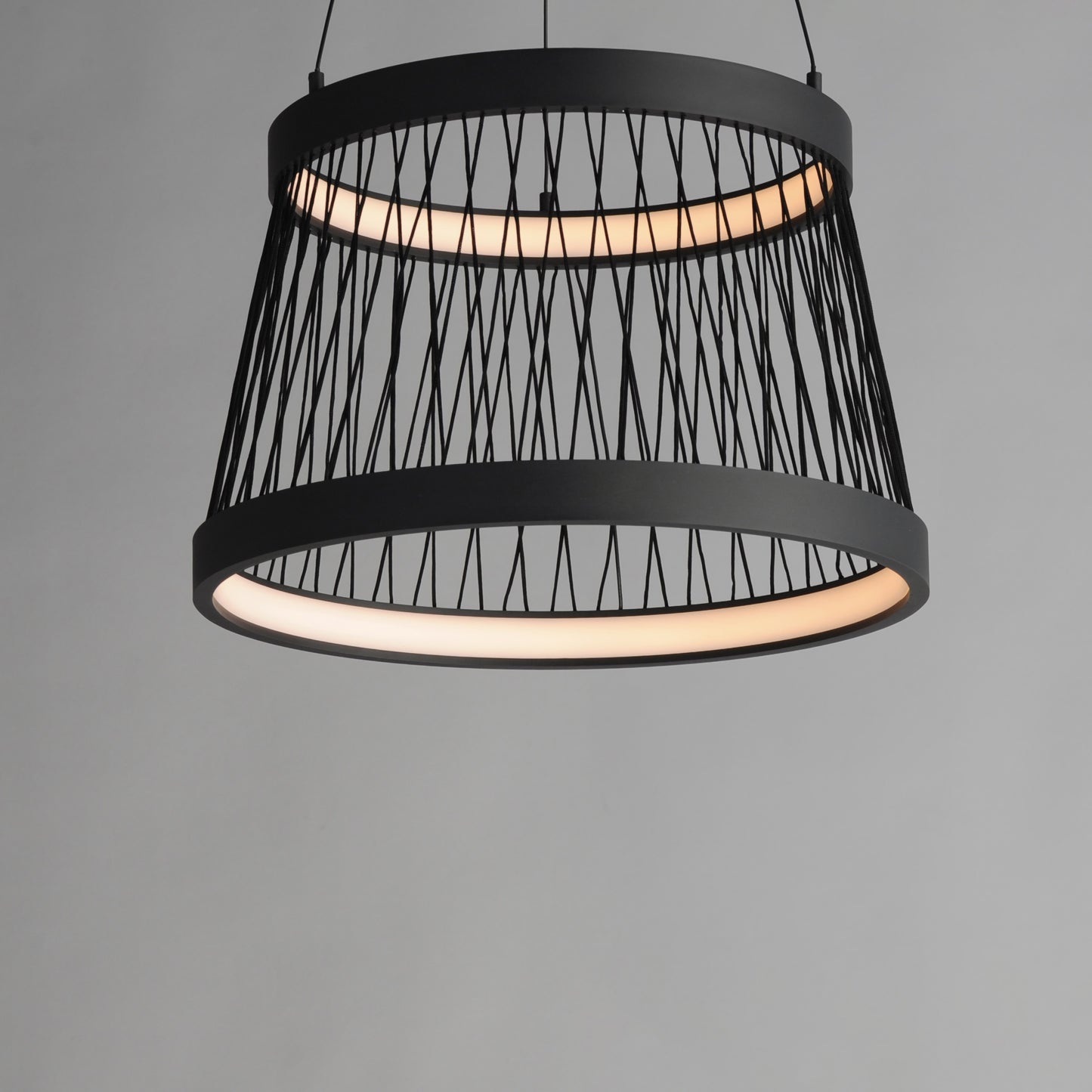 Loom 20" LED Pendant Black by ET2