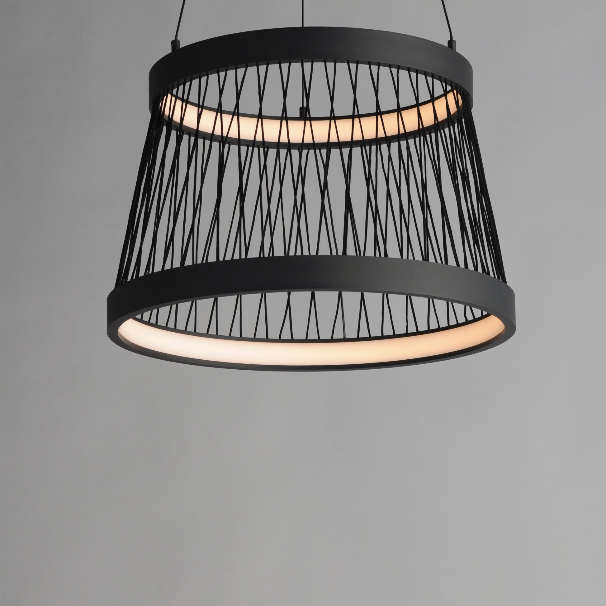 Loom 20" LED Pendant Black by ET2