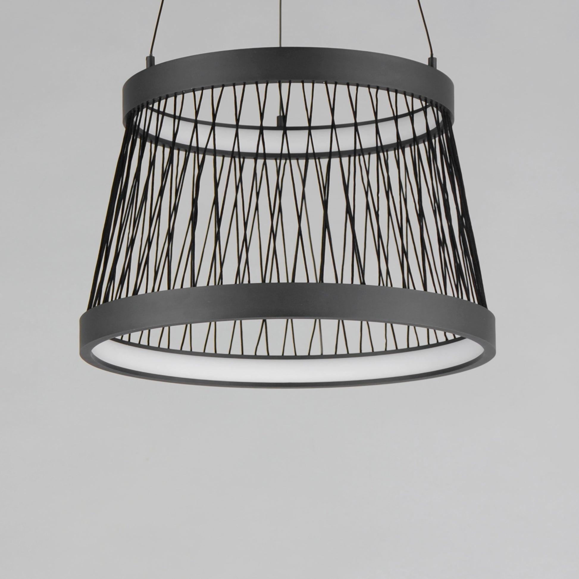 Loom 20" LED Pendant Black by ET2